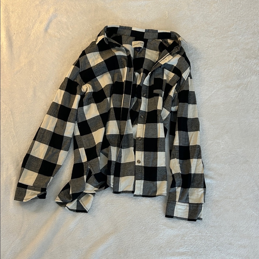 Universal Thread Monochrome Plaid Top